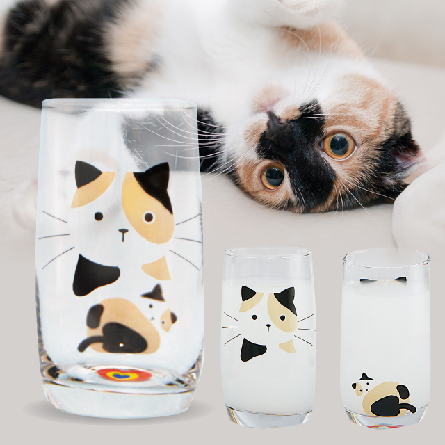 猫グラス〈三毛〉